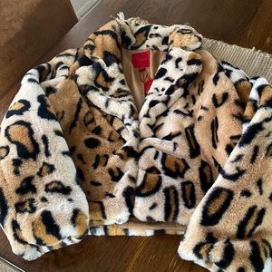 NWTS Jennifer Lopez faux fur coat